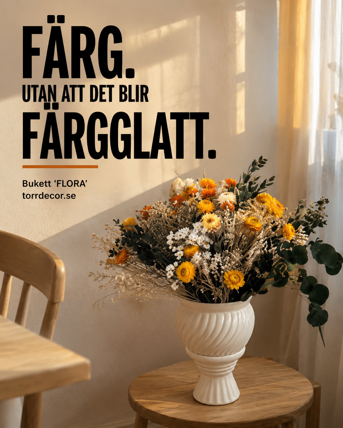 Annons för Torrdecor: Färg utan att det blir färgglatt