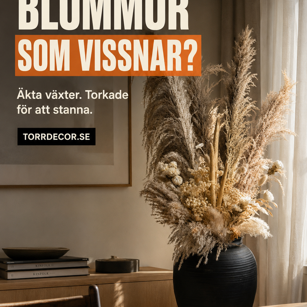 Annons för Torrdecor med torkad bukett