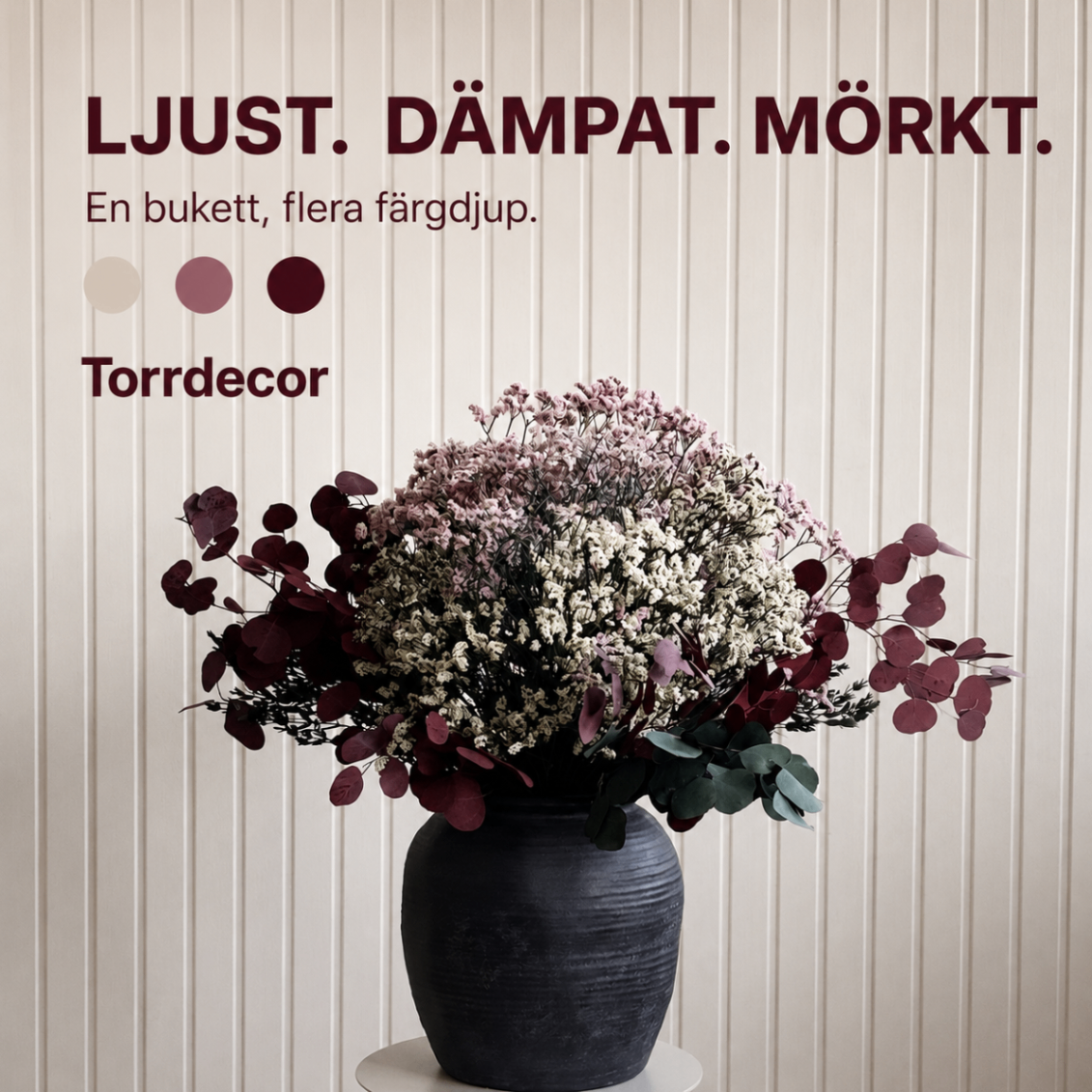 Annons för Torrdecor med torkade blommor
